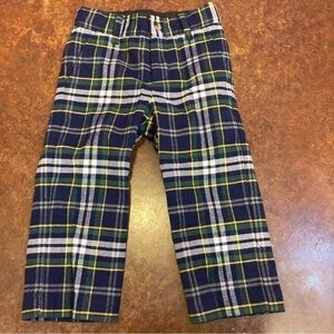 Toddler Boys Janie and Jack Blue Green Plaid Pants